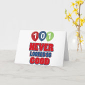 101歳の誕生日のデザイン カード (黄色い花)