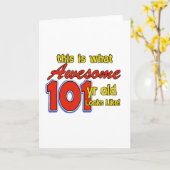 101歳の誕生日のデザイン カード (黄色い花)