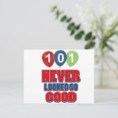 101歳の誕生日デザイン ポストカード (スタンド正面)