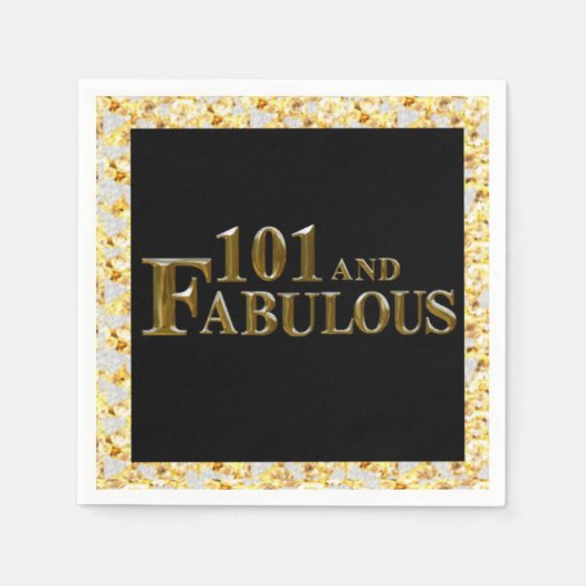 101歳の誕生日 スタンダードカクテルナプキン (正面)