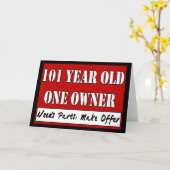 101歳1人の所有者-必要性の部品は、提供をします カード (黄色い花)