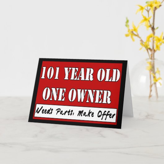 101歳1人の所有者-必要性の部品は、提供をします カード (黄色い花)