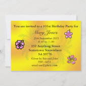 101番目のパーティの招待状 招待状 (裏面)