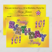 101番目のパーティの招待状 招待状 (正面/裏面)