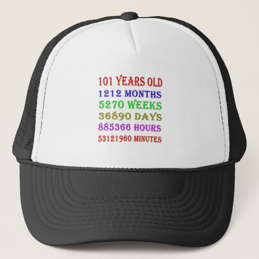 101番目の誕生日マイルストーン キャップ (正面)