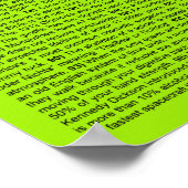 101知クールらないもの(ライムネオン) ポスター (角)