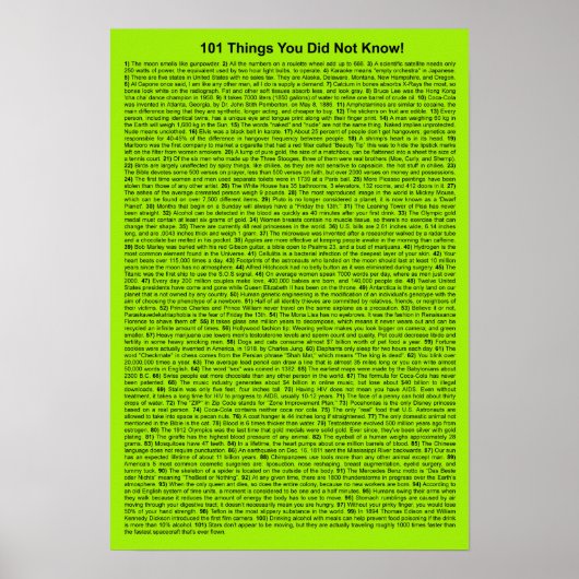 101知クールらないもの(ライムネオン) ポスター (正面)