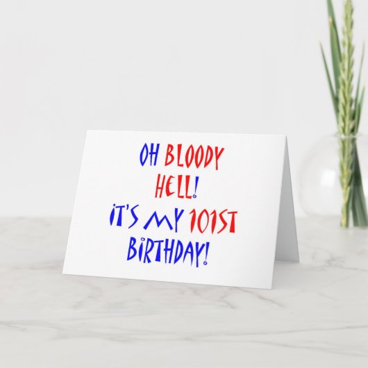 101血の地獄 カード (正面)