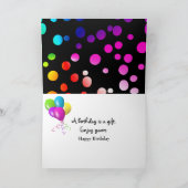 101誕生日レインボンドットオンブラック カード (内部)
