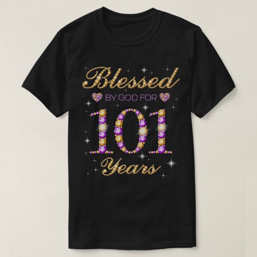 101賛美歳の誕生日パーティーCuの神による Tシャツ (デザイン正面)