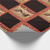 101野生牧場野生の西のロデオの雄牛のレスリング選手 ラッピングペーパー (角)