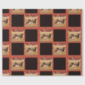 101野生牧場野生の西のロデオの雄牛のレスリング選手 ラッピングペーパー (フラット)