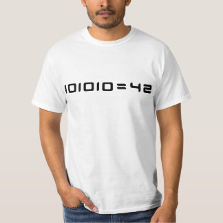 101010 = 42 Tシャツ
