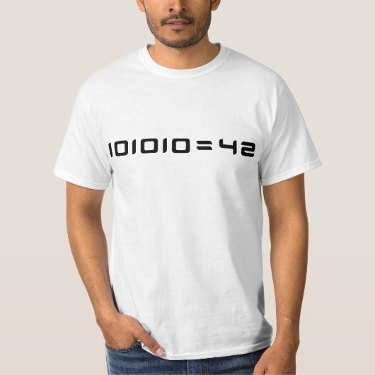 101010 = 42 Tシャツ (正面)