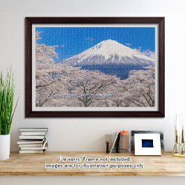 [1014] Mt.Fuji – A White Peak Floating in Blossoms ジグソーパズル