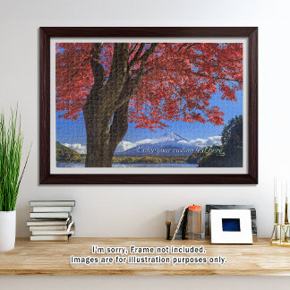 [1014] Mt.Fuji – Crimson Leaves and a Snowy Crown ジグソーパズル