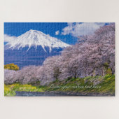 [1014] Mt.Fuji – Morning Light on the Cherry Path ジグソーパズル (横)