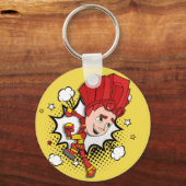 101.フィキシー | Fixie漫画 – 火災 キーホルダー (正面)