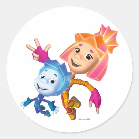 101.フィキシー | SimkaとNolik ラウンドシール (正面)