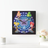 101.フィキシー | Top Secret - Fixie Kids スクエア壁時計 (ホーム)