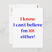 101 歳 でも ポストカード (正面/裏面)