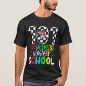 101 Days of School Dalmatian Dog Fuuny 100th Day o Tシャツ (正面)