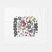 101 Days of School Dalmatian Puppy フリースブランケット (正面(横))