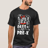101 Days School Pre K Dog 100 Days Smarter Student Tシャツ (正面)