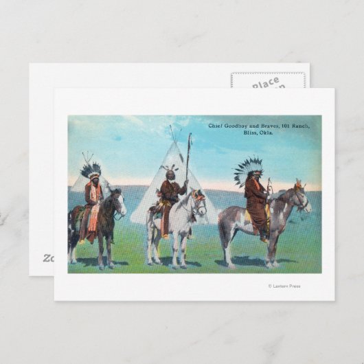 101 Ranch のチーフ・グッドボーイと勇者の眺望 ポストカード (正面/裏面)
