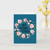 101 Years Loved Women Men 101 Years Old Cool 101st カード (黄色い花)