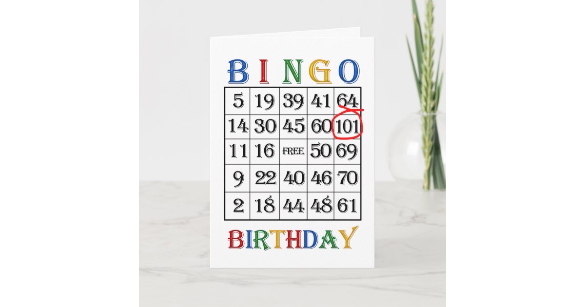 101st誕生日のビンゴカード カード Zazzle Co Jp 101st誕生日のビンゴカード カード Zazzle Co Jp