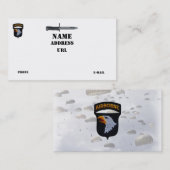 101stイーグルスを叫ぶABN DIVの空挺師団 名刺 (正面/裏面)