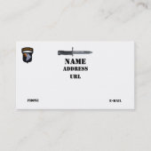 101stイーグルスを叫ぶABN DIVの空挺師団 名刺 (正面)