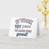 101st歳の誕生日のデザイン カード (黄色い花)