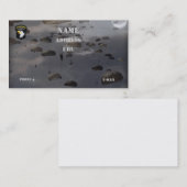 101st空挺師団はパッチの名刺を診察します 名刺 (正面/裏面)