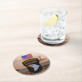 101st空輸のわめくワシの退役軍人のコースター ラウンドペーパーコースター (インサイチュ)