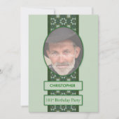 101st誕生日パーティーへの招待写真と 招待状 (正面)