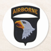 101st ABN空輸のわめくイーグルスの退役軍人LRRP ラウンドペーパーコースター (正面)