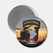 101st ABN Airborne Screaming Eagles Vietnam War マグネット (正面/裏面)