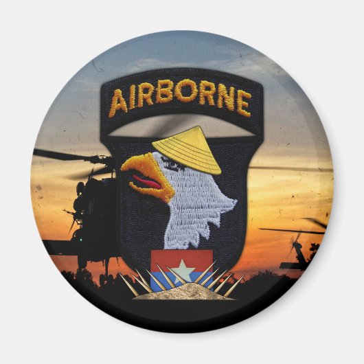 101st ABN Airborne Screaming Eagles Vietnam War マグネット (正面)