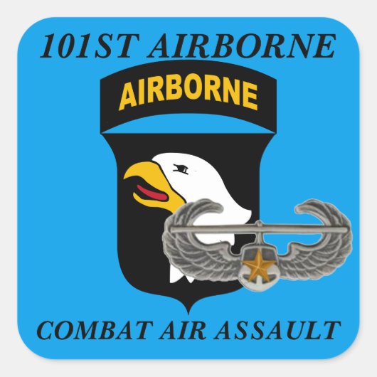 101ST AIRBORNE COMBAT AIR ASSAULT STICKERS スクエアシール (正面)