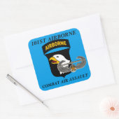 101ST AIRBORNE COMBAT AIR ASSAULT STICKERS スクエアシール (封筒)
