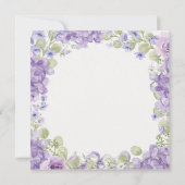 101st Birthday Invitation Elegant Purple Floral 招待状 (裏面)