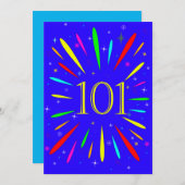 101th誕生日パーティーの招待状の爆発 招待状 (正面/裏面)