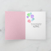 102よくはしゃぐ歳の誕生日カードを持つタビー猫 カード (内部)