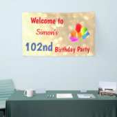 102カラフルパーソナライズされた誕生日 横断幕 (トレードショー)