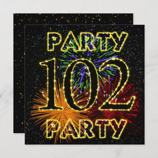 102回目の花火大会 招待状 (正面/裏面)