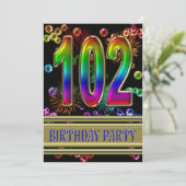 102回目の誕生日パーティーの招待（バブル） 招待状 (スタンド正面)