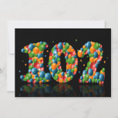 102回目の誕生日パーティー、バブルとボール 招待状 (正面)