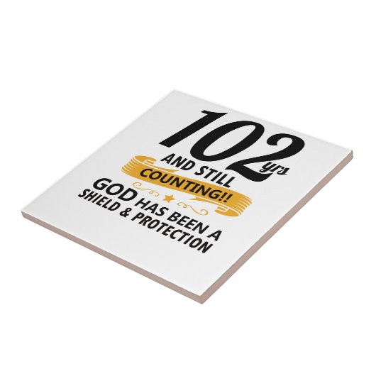102年とまだ誕生日を数える タイル (側面)